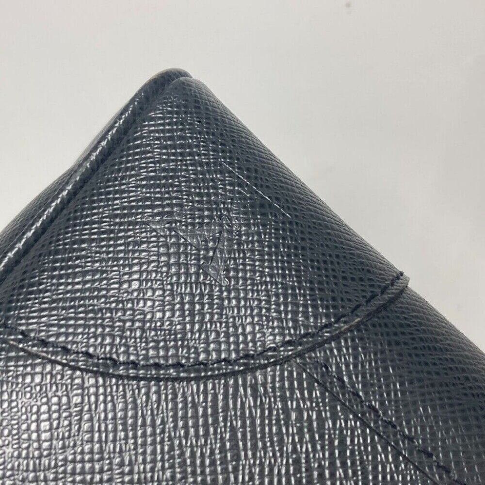LOUIS VUITTON Taiga Stanislav Travel Bag Hand Bag Taiga Leather Black - Picture 8 of 16